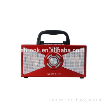 Wooden manual super bass portable speaker led